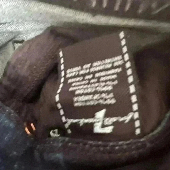 SEVEN 7 FOR ALL MANKIND SIZE 29 B(AIR) DENIM HIGH WAIST SKINNY JEANS WITH VELVET - Picture 8 of 13